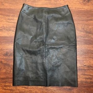 Wilson soft leather high waist cocktail skirt